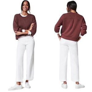 SPANX Stretch Twill Cropped Wide Leg Pant